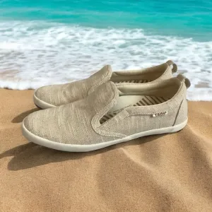 Women Footwear TAOS DANDY Loafer Flats Khaki Wash Canvas Moccasins Slip-on Shoes