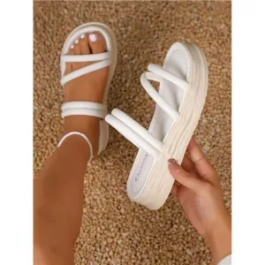 Women Minimalist Flatform Slide Sandals, Fashion Summer Sandals