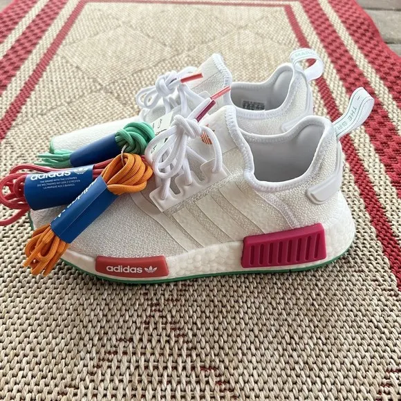 WOMEN'S Adidas NMD R1 Low White Magenta Green GZ4964