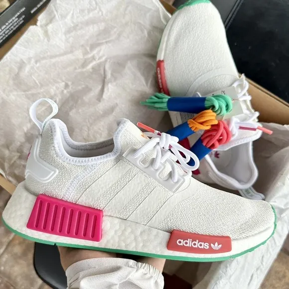 WOMEN'S Adidas NMD R1 Low White Magenta Green GZ4964