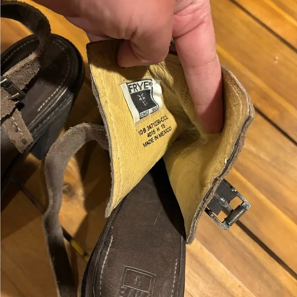 Women's Frye Brown Open-Toe Leather Sandals