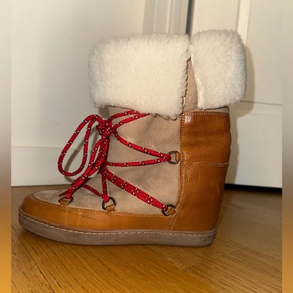 Women's Isabel Marant ‘Nowly’ Shearling-Lined Boots