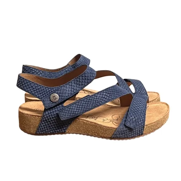 Women's Josef Seibel Tonga Adjustable Strap Leather Sandals Size 6-6.6 NIB