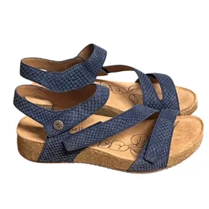 Women's Josef Seibel Tonga Adjustable Strap Leather Sandals Size 6-6.6 NIB