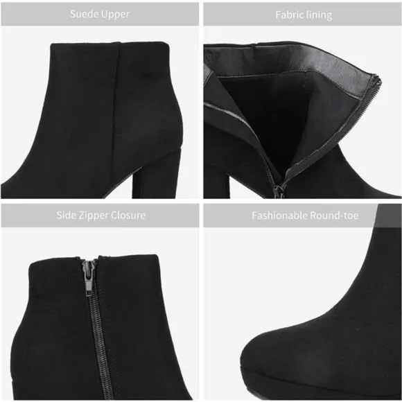Women's Stomp High Heel Ankle Boots Black