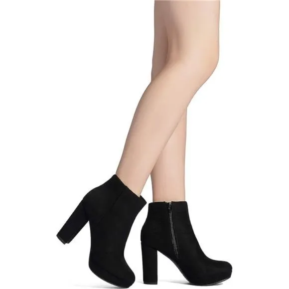 Women's Stomp High Heel Ankle Boots Black