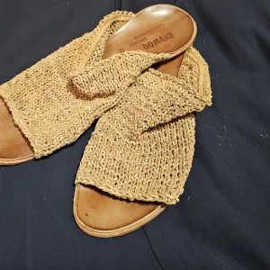 Women's Tan Woven Sandals