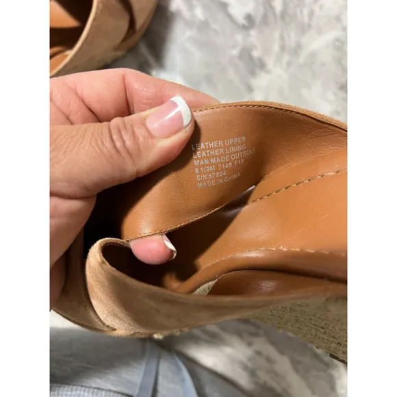 Women's Tory Burch Brown Wedge Sandals Size 8.5