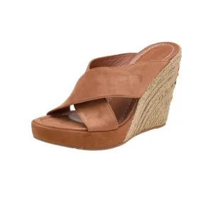 Women's Tory Burch Brown Wedge Sandals Size 8.5