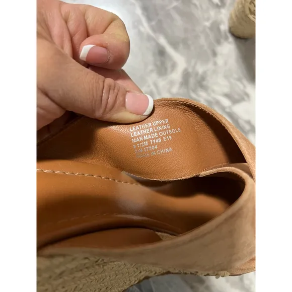 Women's Tory Burch Brown Wedge Sandals Size 8.5
