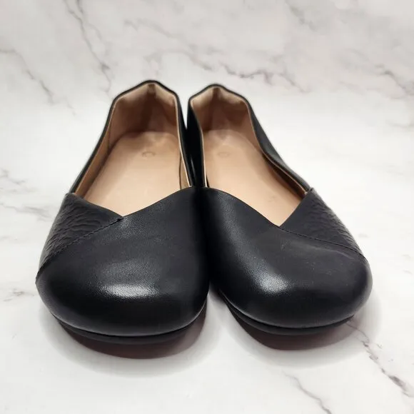 Xero Shoes Phoenix Black Leather Ballet Flats Comfort Closet Staple Women's 9