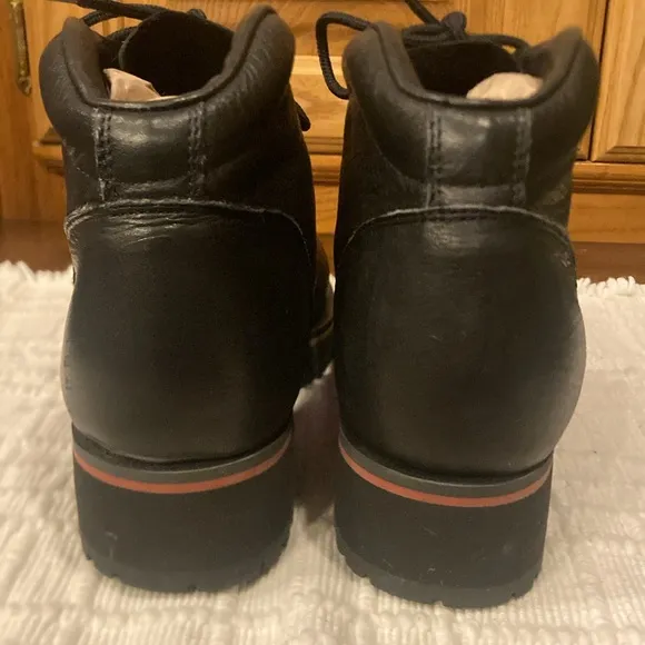 Youth Boys size 2.5 Tony Lama Black Leather Low Boots (ABBA)