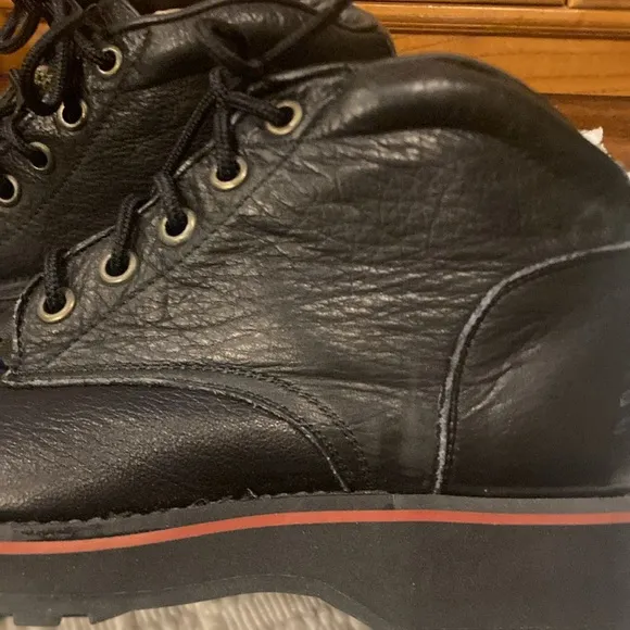 Youth Boys size 2.5 Tony Lama Black Leather Low Boots (ABBA)