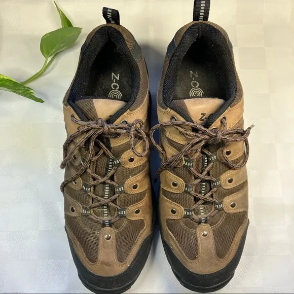 Z-COIL Back Pain Relief Coil Comfort Orthotic Therapeutic Brown Shoes, Mens 12