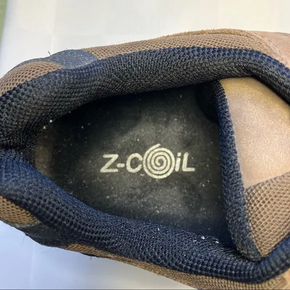 Z-COIL Back Pain Relief Coil Comfort Orthotic Therapeutic Brown Shoes, Mens 12