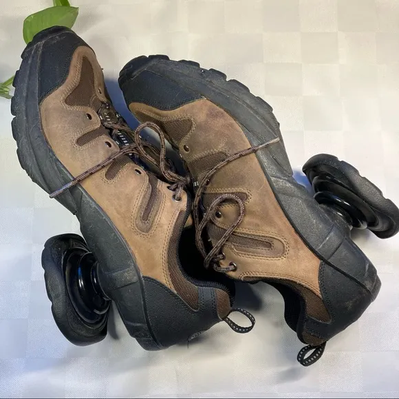 Z-COIL Back Pain Relief Coil Comfort Orthotic Therapeutic Brown Shoes, Mens 12
