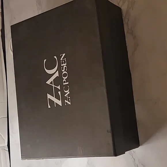 ❤️‍🔥❤️‍🔥ZAC ZAC POSEN VIRGINIA LEATHER SQUARE TOE PLATFORM SANDALS  10M WHITE