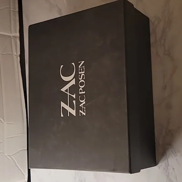 🔥🔥ZAC ZAC POSEN VIRGINIA LEATHER SQUARE TOE PLATFORM SANDALS 9M BLACK