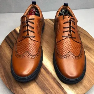 Zanzara Like‎ New Men's Leather Ned Lace Up Oxford Mens Size 11 Cognac ZZ1585L