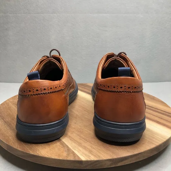 Zanzara Like‎ New Men's Leather Ned Lace Up Oxford Mens Size 11 Cognac ZZ1585L