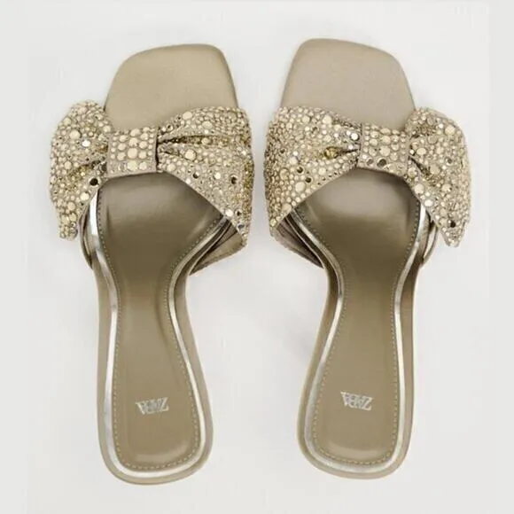 ZARA Bow Heels NWT