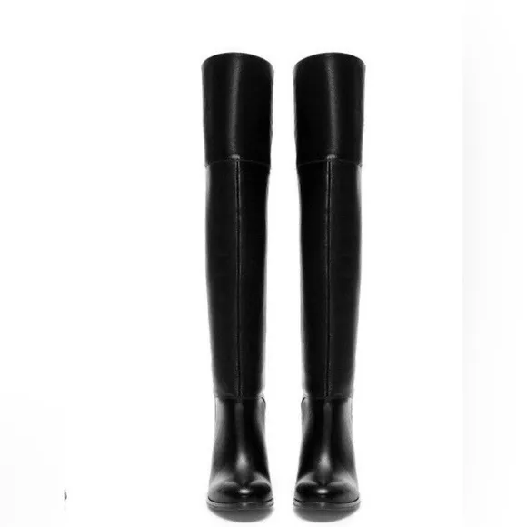 Zara Over The Knee Black Boots Brand Newsize 40 / US Size 9