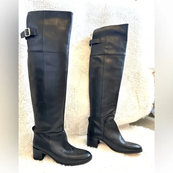 Zara Over The Knee Black Boots Brand Newsize 40 / US Size 9