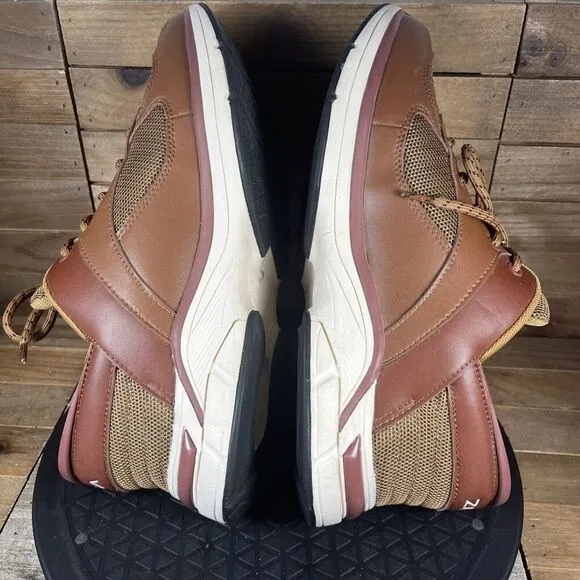 ZEBA Mens Size 10.5 Hands Free Slip-On Brown Comfort Walking Shoes Sneakers