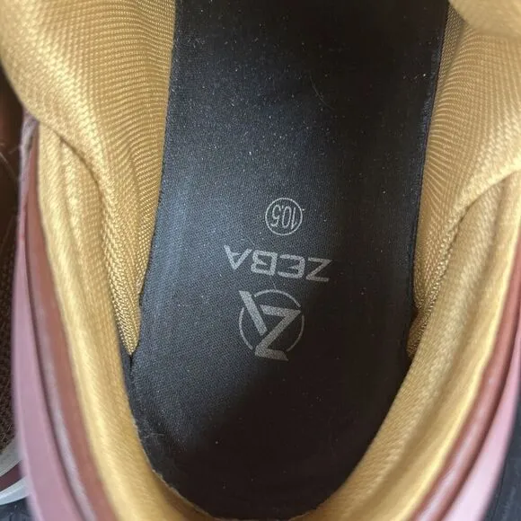 ZEBA Mens Size 10.5 Hands Free Slip-On Brown Comfort Walking Shoes Sneakers