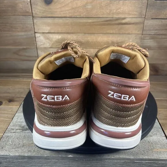 ZEBA Mens Size 10.5 Hands Free Slip-On Brown Comfort Walking Shoes Sneakers