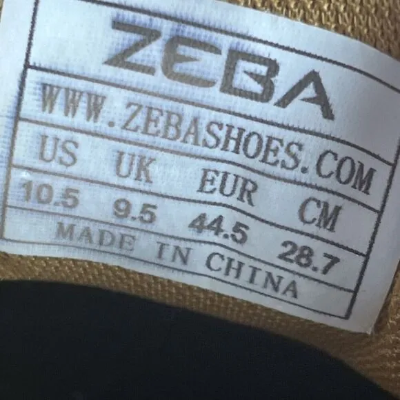 ZEBA Mens Size 10.5 Hands Free Slip-On Brown Comfort Walking Shoes Sneakers