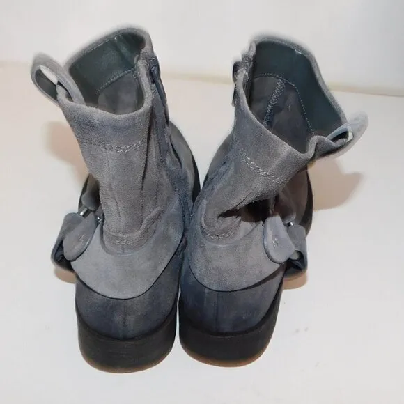 ZODAIC Fiera Gray Suede Harness Bootie sz 8 New