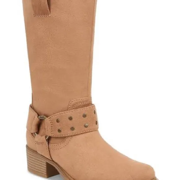 ZODIAC JOLIE WESTERN MOTO HARNESS SQ TOE BOOTS LATTE NWT SZ 8