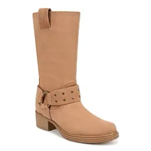 ZODIAC JOLIE WESTERN MOTO HARNESS SQ TOE BOOTS LATTE NWT SZ 8